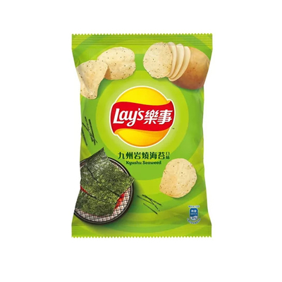 Erhöhen Sie Ihr Großhandelsangebot mit Lays Kyushu Seaweed Kartoffelchips 34g - perfekt für internationale Snackmärkte.