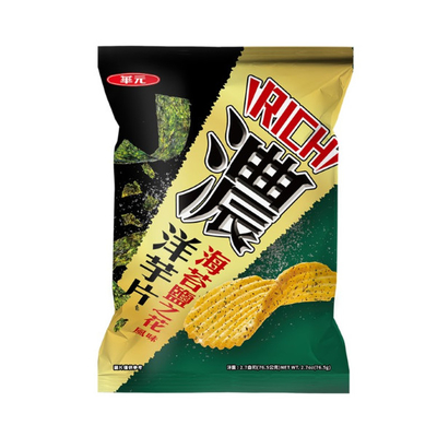 Vergrößern Sie Ihr asiatisches Großhandelsangebot Thick Fleur de sel 76.5G /10 Taschen- Asiatische Snack Marke Großhandel-Veggie Snack