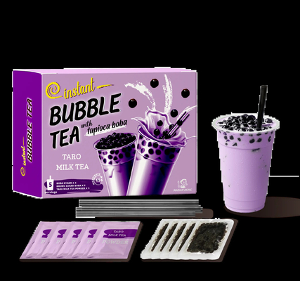 Premium-Versorgung - Bubble-Tee-Kit boba-Tee-Kit 5 Portionen - Taro Milch-Tee-Set. Milch-Tee-Set.
