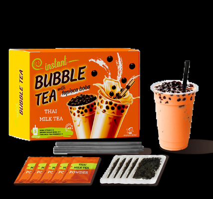 Machen Sie sich ein köstliches Abenteuer mit unserem Brown Sugar Bubble Tea Kit - ein herrlich authentischer und lustiger Bubble Tea