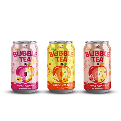 Bestseller für Getränke Großhändler: 320ml * 24 Flaschen Taiwan Pfirsich Bubble Milch Tee Konservdrank Getränk mit Bursti