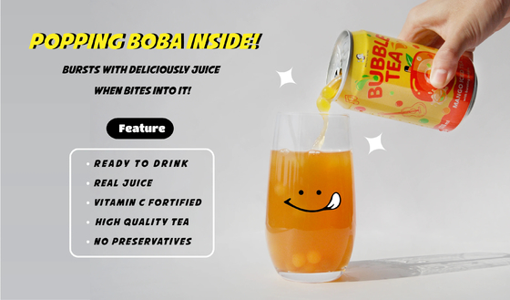 Bestseller für Getränke Großhändler: 320ml * 24 Flaschen Taiwan Pfirsich Bubble Milch Tee Konservdrank Getränk mit Bursti