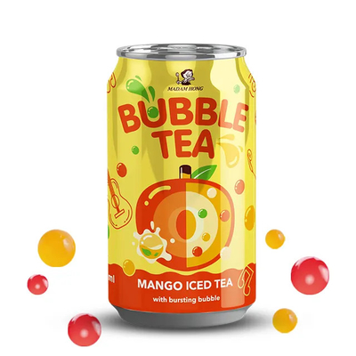 Bestseller für Getränke Großhändler: 320ml * 24 Flaschen Taiwan Mang Blasenmilch Tee Konservgetränk mit Bursti