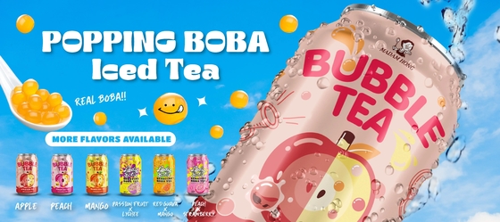 Genießen Sie den leckeren Apfel-Twist von Taiwan Apfelblase Milch Tee Konservengetränk mit platzendem Boba - Blase Tee Produkte