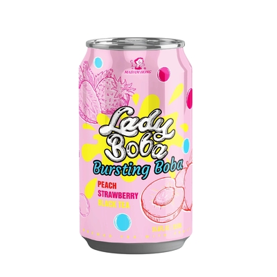 Pärchen- und Cantaloupe-Tee mit Popping-Boba - ein erfrischendes und exotisches Getränk, das den Blasentee erfreut