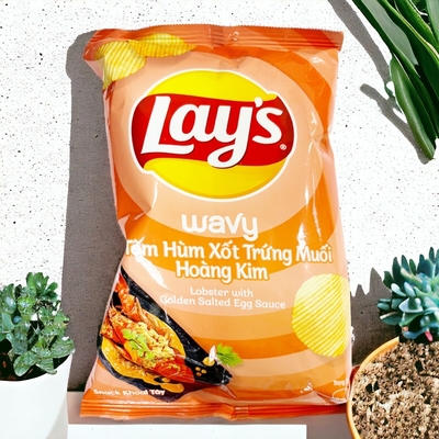 Lachs-Lobster-Schmackchips mit goldener Salz-Eiersauce - Großhandel und Einzelhändler - 90 G * 40 Beutel