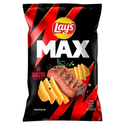 Lay's 42 g Max Waygu Rindfleisch Steak Geschmack Chips Großhandel - 100 Stück für Einzelhändler und Händler