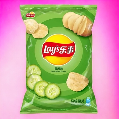 Lays' Cucumber Flavor Chips - 135 g Verpackungen, 14 - MEGA PACKS Count Großhandelstücke- Asiatischer Snacklieferant - Ursprung China