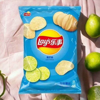 Limetten-Schmack-Chips - 70 g Verpackungen, 22 -Zählen Großhandelskasse- asiatischer Snack-Lieferant - Ursprung China