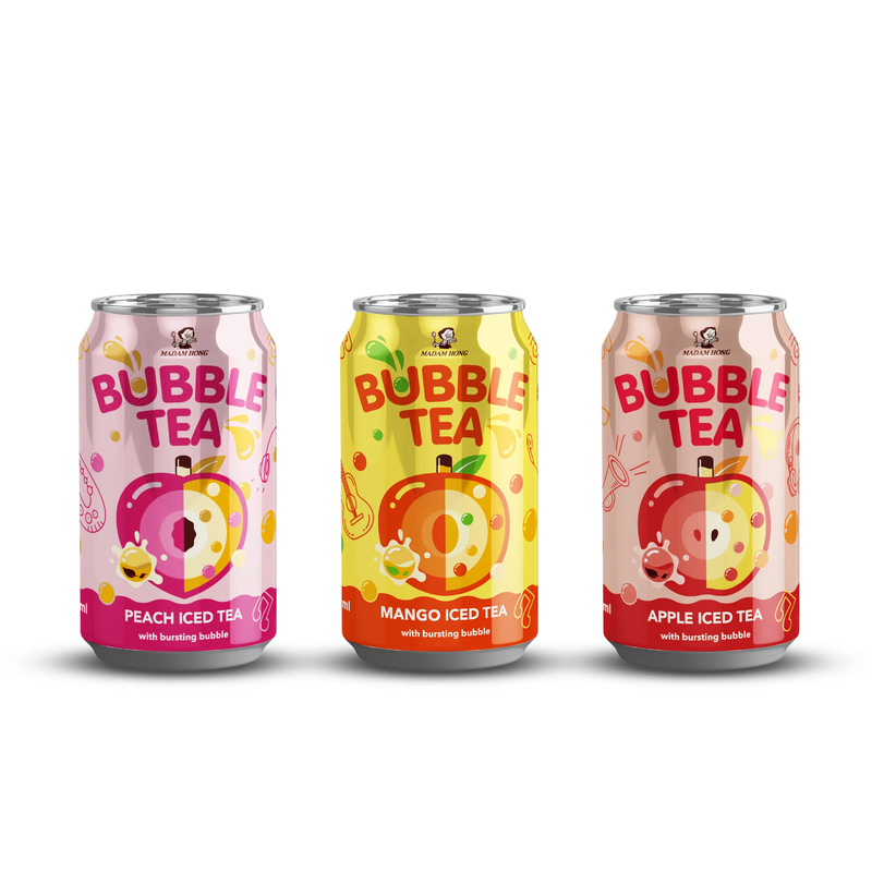 Bestseller für Getränke Großhändler: 320ml * 24 Flaschen Taiwan Pfirsich Bubble Milch Tee Konservdrank Getränk mit Bursti